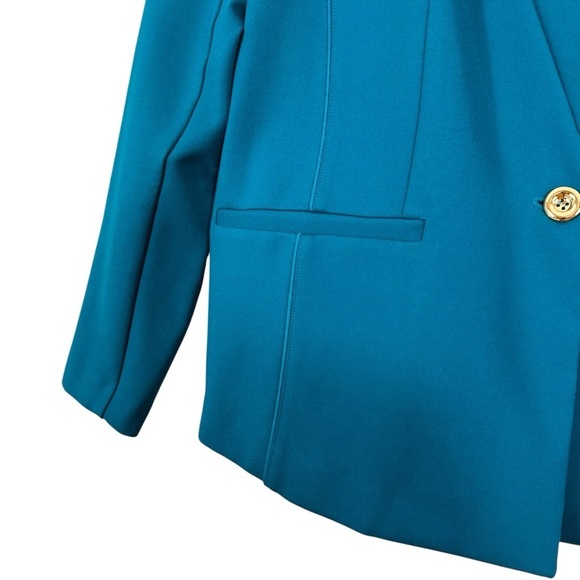 ELOQUII ULTIMATE STRETCH ONE BUTTON TAILORED TEAL JACKET SIZE 18 - Picture 7 of 15